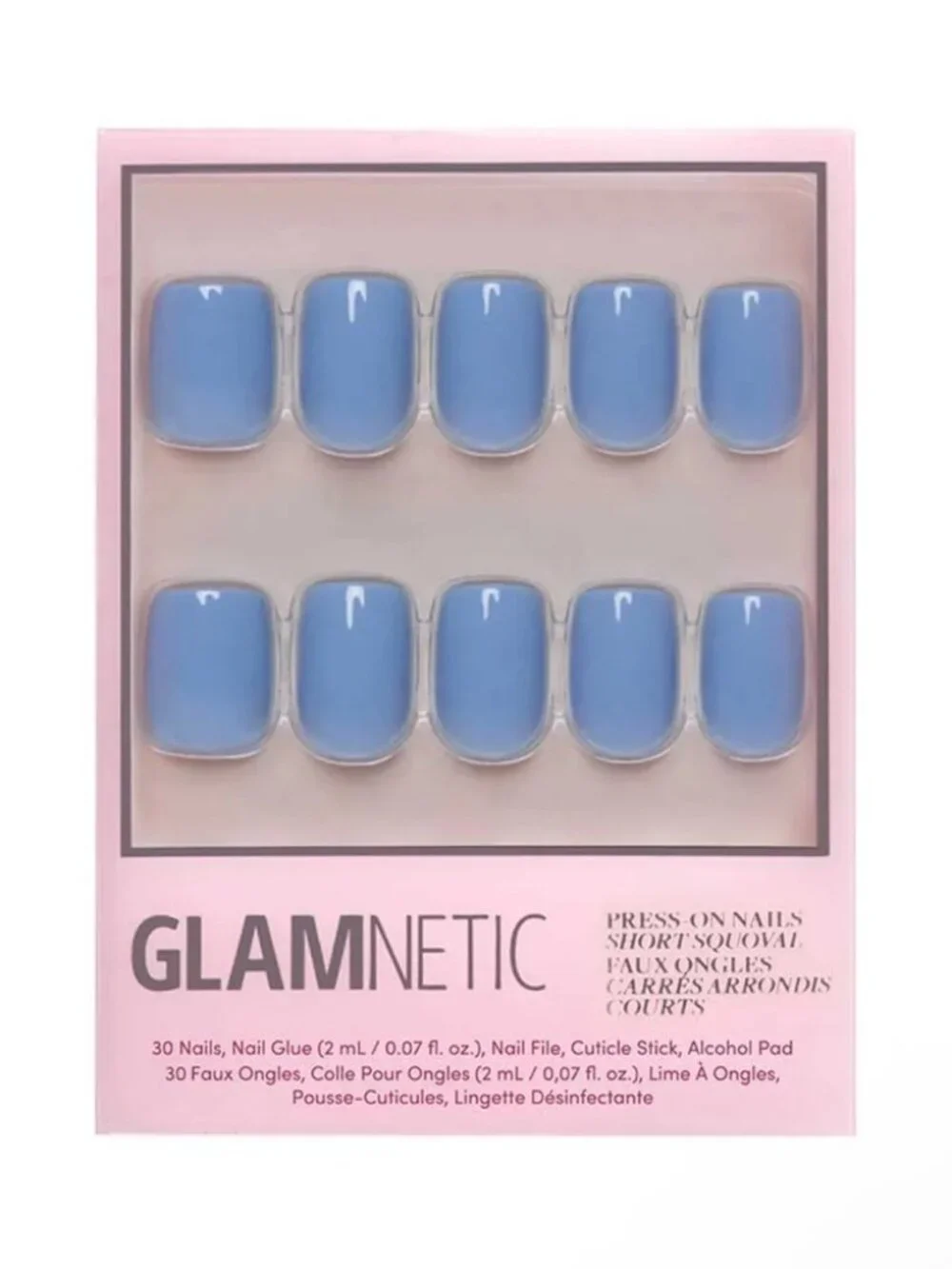 Glamnetic Cashmere Blue Press On Nails NWT